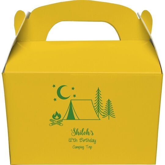 Camping Under The Stars Gable Favor Boxes